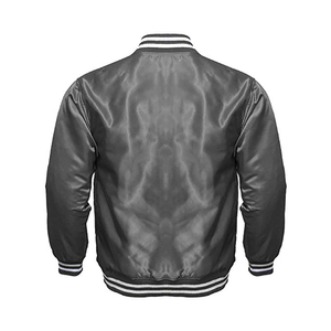 Vente de gros Blouson aviateur de baseball pour hommes personnalisé Blouson en satin blanc - Product Image 2