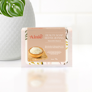 Jabón Ainie Beauty con Aceite de Arroz Japonés 70g Jabón en Barra Blanqueador e Hidratante para Rostro y Cuerpo - Product Image 1