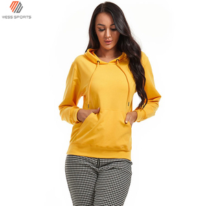 Sweat-shirt à capuche oversize blanc pour femme, manches longues, logo personnalisé imprimé, pull décontracté de haute qualité - Product Image 3