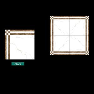 Baldosas decorativas de porcelana con diseño de bloque de doble color blanco y gris 40x40cm - Product Image 6