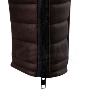 Chaquetas de cuero ligeras hechas en Pakistán para hombre, logotipo personalizado, transpirable, con capucha, cuello levantado, ropa de calle para invierno, talla XL, precio - Product Image 6