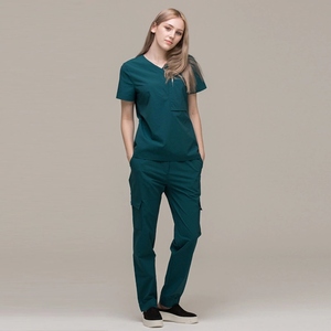 ชุดยูนิฟอร์มแพทย์คอวีสำหรับผู้หญิงจากโรงงานขายส่ง สีและขนาดตามสั่ง ชุดยูนิฟอร์มโรงพยาบาลเชอโรกี - Product Image 3