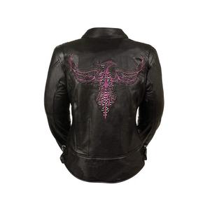 Veste de motard respirante hiver dames décontracté moto course équitation noirci mode vestes en cuir Pu avec conçu sur mesure - Product Image 2