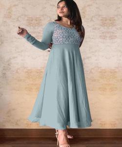 Nouveau Dernier Look Rich Party Wear Georgette Imprimé Crêpe Indien Filles Porter Prêt à Porter Pas Cher Bas Prix En Gros Surat Apparelgarment - Product Image 3