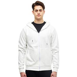 Sweat à capuche d'hiver pour hommes, en molleton uni, Logo personnalisé de haute qualité, respirant, avec cordon de serrage, fermeture éclair, vente en gros - Product Image 6