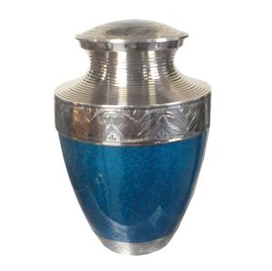 Urna de cremación con grabado Floral para cenizas conmemorativas, suministros funerarios, recuerdo de aluminio, venta al por mayor - Product Image 1