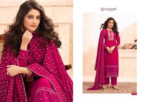 Matériel georgette traditionnel, combinaison brodée de goth et à paillettes fonctionne avec un fond en tissu georgette et filet dupata - Product Image 5