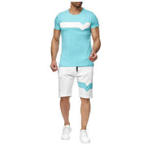Ensemble T-shirt et short décontracté grande taille XL de haute qualité, respirant, écologique, pour le fitness, avec logo personnalisé, vente directe - Product Image 2