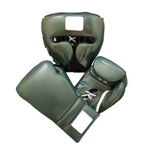 Custom Boxing Set 12 Oz/16 Oz/20 oz Boxing <b>Gloves</b> & Head Guard Leather Boxing Training <b>Gloves</b> - Product Image 5