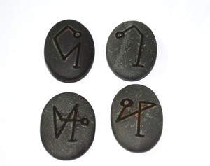 Juego de Reiki de arco grabado y en relieve de ágata negra Artesanía de piedra semipreciosa natural - Product Image 2