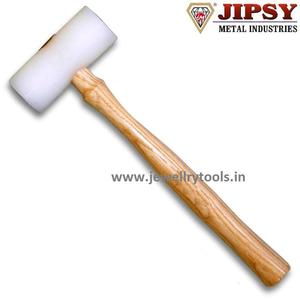 Marteau à texturer interchangeable à 9 faces texturées, matériau en métal et en bois neuf pour l'industrie et les bancs de bijouterie - Product Image 5