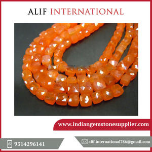 Wholesale High Quality <b>Red</b> Carnelian Gemstone Faceted Box Shape Natural Crystal Loose <b>Beads</b> for Crafting Bracelets - Product Image 2