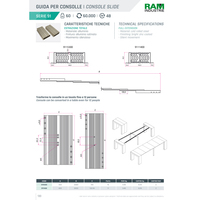 Console de table coulissante en aluminium RAM INDUSTRIE SÉRIE 91, 3 mètres