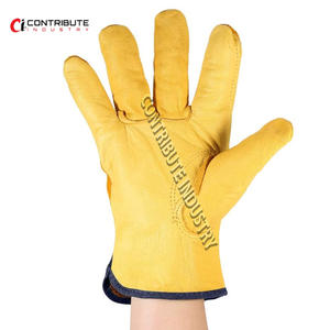 ถุงมือหนังแกะแท้กันลมสำหรับผู้ชายและผู้หญิงถุงมือขับรถกลางแจ้งและดีไซน์แฟชั่นปกป้องมือและแขนจริง - Product Image 2