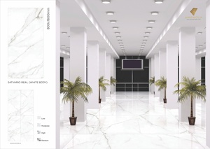 Carreaux de porcelaine brillants Pulpis Verde 9mm 800x1600mm pour intérieurs luxueux - Product Image 3