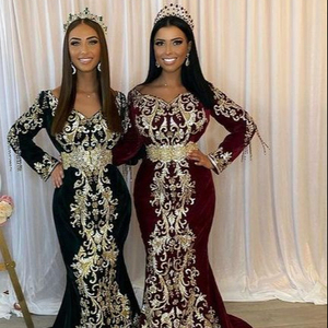 DABKA-Bordado de vestido de caftán de trabajo, cuentas de cristal, trabajo de piedra de vidrio para fiesta, elegante y moderno, @ 2022 - Product Image 1