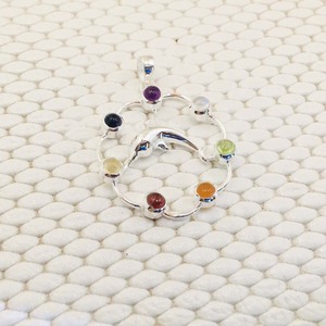 Améthyste arc-en-ciel et pierres multiples en argent sterling 925 véritable de qualité supérieure Pendentifs en gros Magnifiques pendentifs Chakra style dauphin - Product Image 5