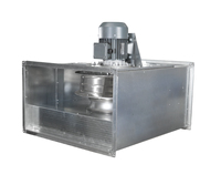 Ventilateur centrifuge rectangulaire en ligne VE-RDF315-EX avec moteur HP, pales en fonte OEM, fonctionnement continu à 120°C