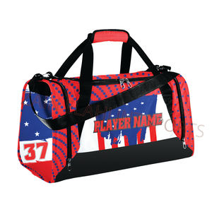 Bolsa de viaje personalizada para Gimnasio Deportivo tela de poliéster con cremallera de algodón altamente personalizable impresión por sublimación personalizada - Product Image 1