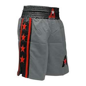 Shorts de boxe classiques unisexes 100% polyester durables et à séchage rapide pour les arts martiaux avec logo personnalisé sur le devant et étiquette de marque personnalisée - Product Image 3