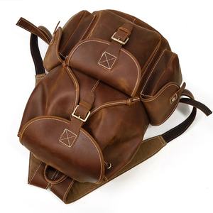 Genuine Leather <b>Canvas</b> Stylish Travel Duffel Bag Cow for School Casual Daypack for Unisex MBF-0281 Convenient - Product Image 4