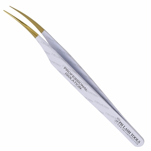 สีขาวต่อขนตา C จุดแหนบ Gold Tip, Lash แหนบปริมาณและแยกแหนบ,C-Point แหนบ - Product Image 1