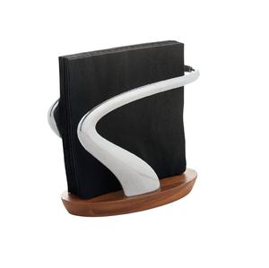Stylish <b>Napkin</b> <b>Holder</b> in Metal and Wood with Well-Polished Frame Design Perfect for Kitchenware and Restaurant Accessories - Product Image 1