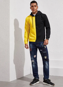 Sweat à capuche personnalisé de bonne qualité, délavé à l'acide, bicolore, uni, Europe, Royaume-Uni, États-Unis, qualité supérieure de la tendance - Product Image 4