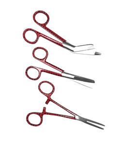 Instruments chirurgicaux à base écologique à motif floral Pince en acier inoxydable à pointe droite Ciseaux à pansement Hémostats - Product Image 6