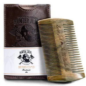 Handmade Sandalwood Anti-Static Pocket Comb Beard and Mustache Comb