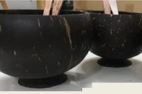 Coque en noix de coco 100% naturelle, de haute qualité, 7 pièces, bol, cuillère, tremper, Elish + 84 32 733 7049 - Product Image 6