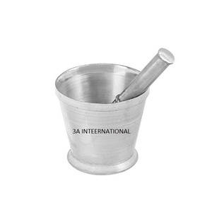 Mortero y Maja de Metal de Alta Calidad con Acabado Plateado, Herramienta de Cocina para Hierbas y Especias, Gran Venta - Product Image 2