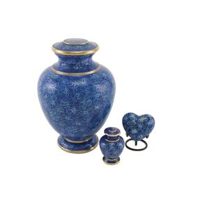 Urnas de cremación de metal con diseño floral estructurado tradicional, urnas de cenizas conmemorativas funerarias sólidas altamente decorativas al precio más bajo - Product Image 4