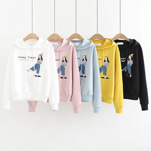 เสื้อกันหนาวมีฮู้ดสำหรับผู้หญิง,เสื้อฮู้ดแขนยาวสีพื้นสำหรับสตรีทแวร์เสื้อกันหนาวถักสำหรับผู้หญิงผลิตในเวียดนาม - Product Image 5
