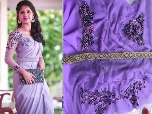 Le look le plus riche pour la réception Vichitra Two Tone Embroidery Work Saree with Blouse Piece Indian Women Wear Cheap Low Price Surat Apparelgarment - Product Image 3