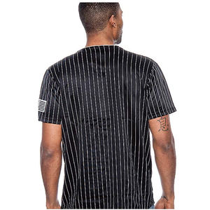 Pure Wholesale OEM Blank Men's New York Slim Fit Pinstripe Baseball Sublimation Jersey All Weather Uniformes de béisbol transpirables - Product Image 2