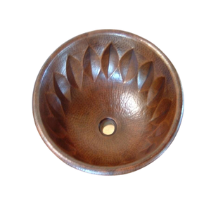 Copper Hammered Wash <b>Basin</b> Sink Customized Size <b>Round</b> Shape Wash <b>Basin</b> For Washing Hands And Utensils Use - Product Image 2