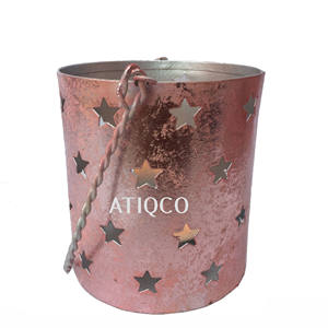 <b>Pink</b> Star Iron Votive With Handle Latest & Modern Metal <b>Candle</b> Holder With Handle Stylish <b>Candle</b> Stand Tealight Holder - Product Image 1