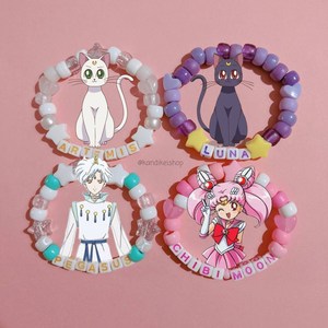 เซเลอร์มูน-ลูน่าอาร์ทิมิส,Chibi ดวงจันทร์และเพกาซัสแรงบันดาลใจกำไล Kandi - Product Image 1