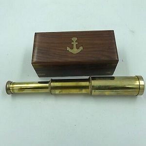 Caja de madera Telescopio de latón Regalos novedosos con embalaje elegante - Product Image 4