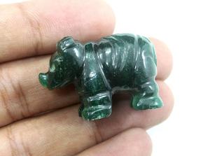 Cabujones de Aventurina verde Natural para hacer joyas, piedras preciosas sueltas, tallado, corte, rinoceronte, 1 pieza - Product Image 4