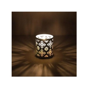 Bougeoir décoratif vintage bicolore, pilier métallique décoratif pour la maison, porte-bougie antique personnalisé avec logo imprimé - Product Image 3