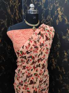 Look le plus beau et le plus tendance vêtements de mariage Georgette séquence travail Saree avec chemisier pièce dames femmes portent en gros Surat Apparelgarment - Product Image 2