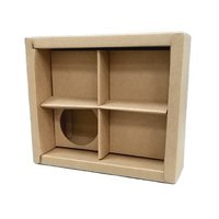 Dossiers à 4 compartiments en carton kraft personnalisés de Taïwan, en carton ondulé, avec pelliculage mat, gaufrage, recyclables et pliables, pour gâteaux