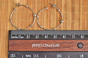 ต่างหูห่วงสีเงินสเตอร์ลิง925ทึบของขวัญสำหรับผู้หญิงชุดปาร์ตี้ขายส่งล่าสุดเครื่องประดับชั้นดีราคาถูก - Product Image 2