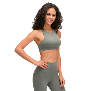 Soutien-gorge de sport sans couture léger et de haute qualité pour femme, haut court de fitness, vêtement de sport à séchage rapide, logo personnalisé, grandes tailles, simple - Product Image 1