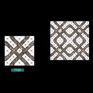 Baldosas de porcelana pulida de superficie lisa de color blanco y negro 40x40cm - Product Image 2