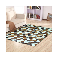 Tapis Shahkar, best-seller, décoration moderne pour la maison, tapis réversible en jacquard, en cuir, à poils longs, forme personnalisée, haute qualité, marron, pour le bureau
