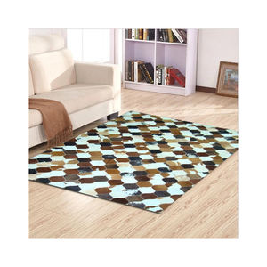 Top vendeur moderne décor à la maison Jacquard tapis haute qualité en cuir marron peluche Pile tapis laine soie matériel pour bureau salle de prière - Product Image 1