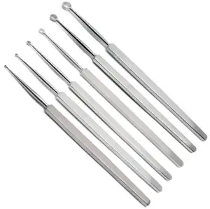 6 Pcs Fox Dermal Curettes Dermatology 1mm-6mm ENT Surgical MedicaI Instruments